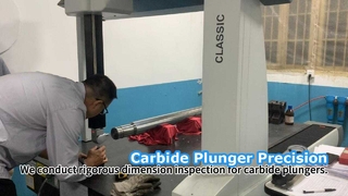 Inspection stricte du piston en carbure de haute précision