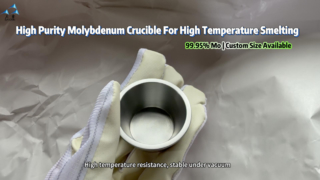 Creuset en molybdène de haute pureté à 99,95 % pour la fusion à haute température et la croissance des cristaux