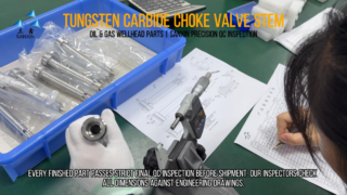 Test de contrôle qualité 100 % précis pour la tige de valve d'étranglement en carbure de tungstène des champs pétrolifères | Usine SANXIN
